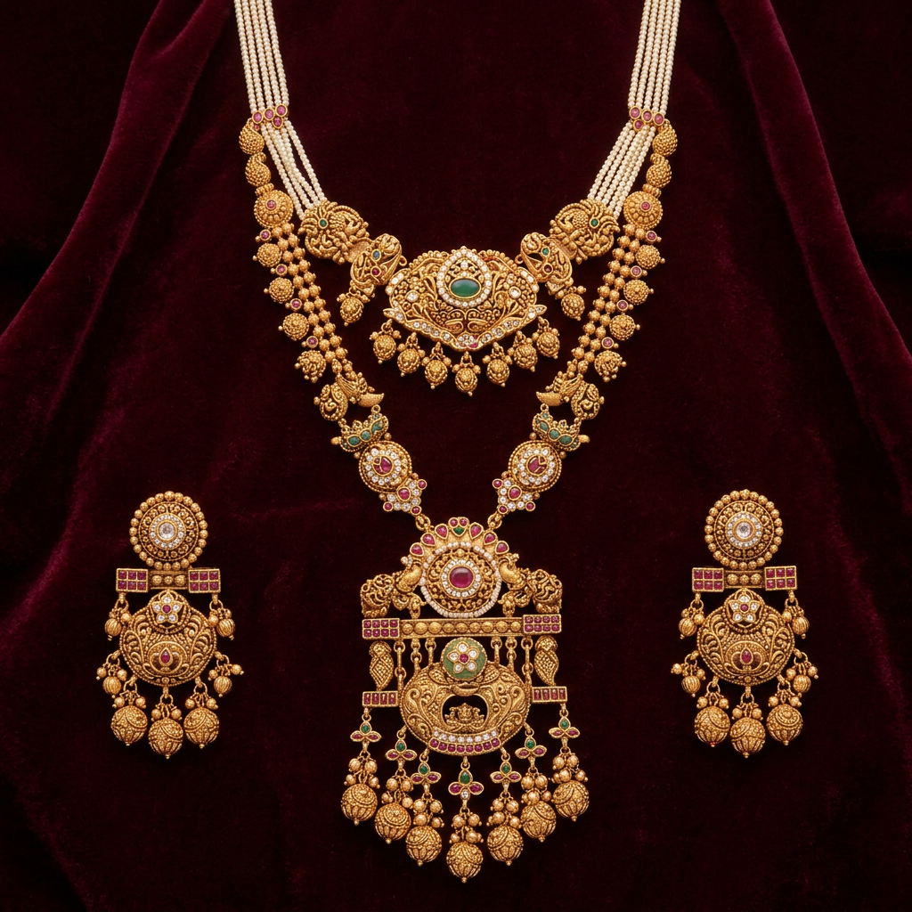 Gold jewellery photographed for the Swarnaprabha showcase