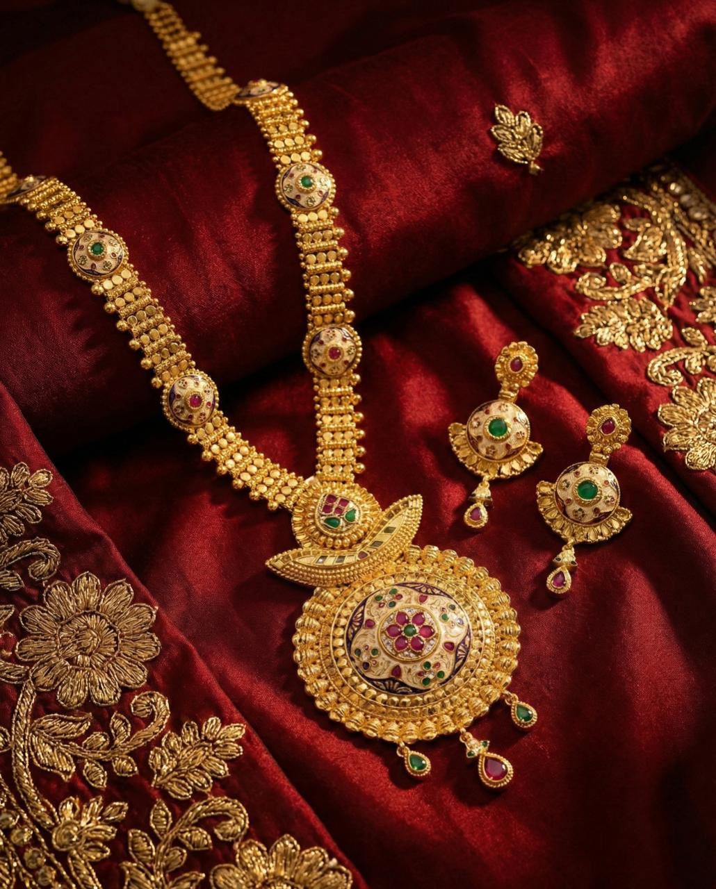 Gold jewellery photographed for the Swarnaprabha showcase